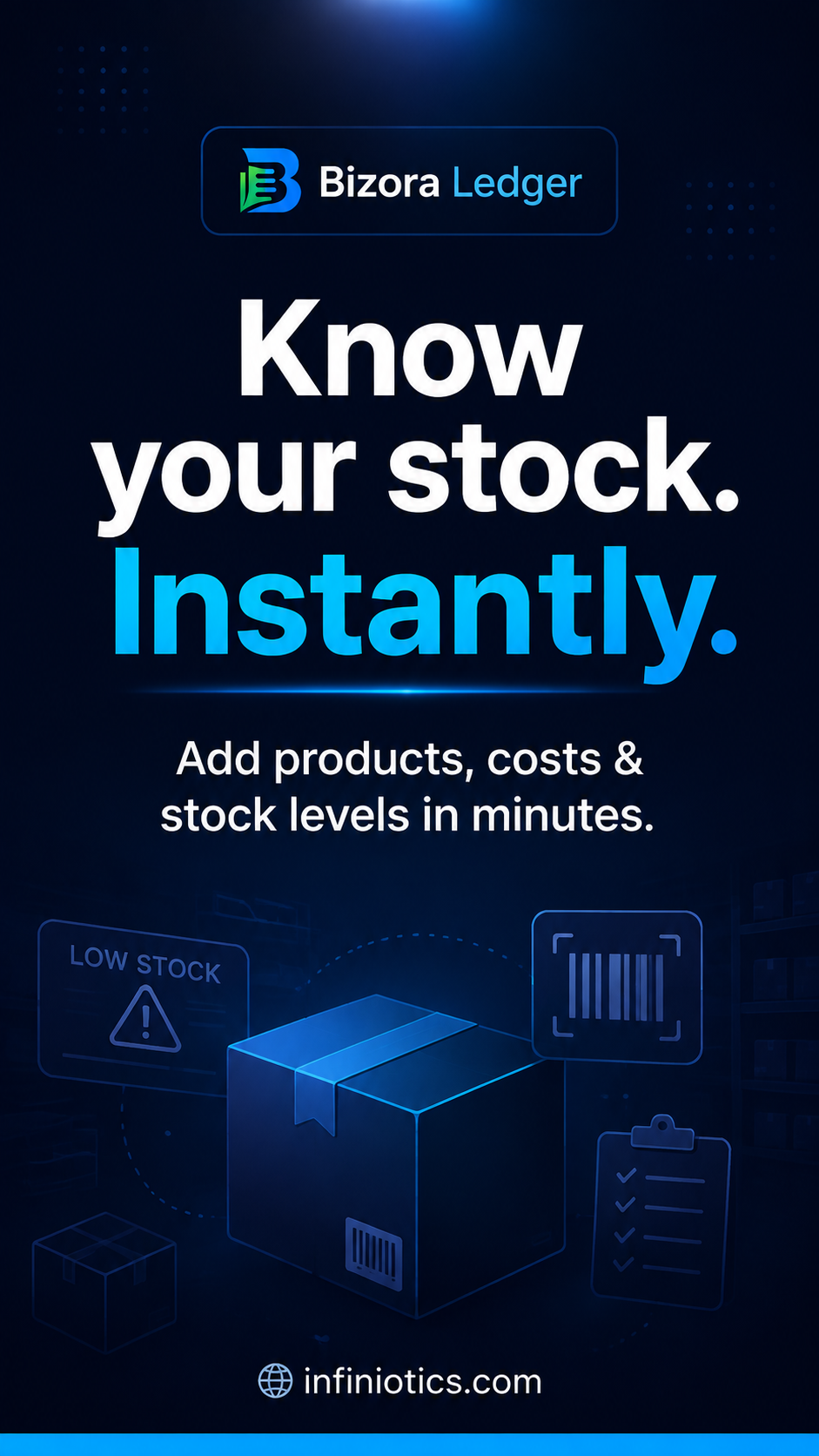 Know Your Stock Instantly | Bizora Inventory for Shops